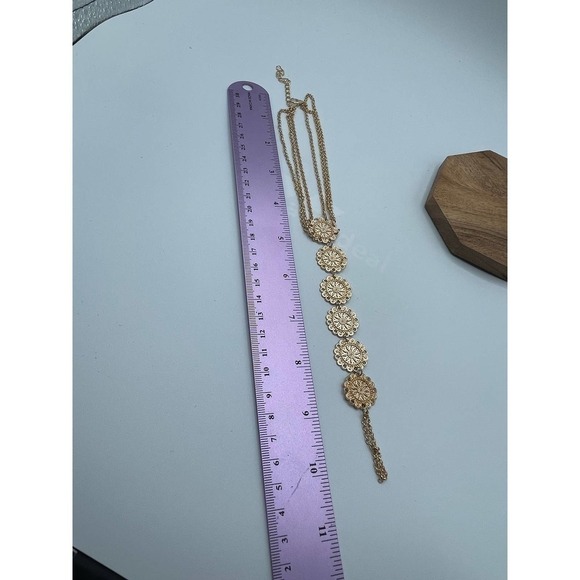 📩🛍️🎀2 for $10🛍️Bohemia  Gold Flower Pendant Ankle Bracelet Foot Jewelry - Picture 5 of 5